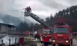 Bolu’da dün faaliyeti durdurulan, konaklama tesisinde yangın