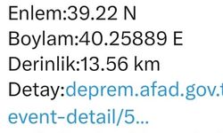Bingöl’de 4,3 büyüklüğünde deprem