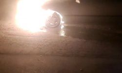 Elazığ’da araç yangını