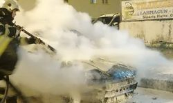 Erzurum’da araç yangını korkuttu