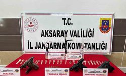 Jandarmanın operasyonunda uyuşturucu ve tabancalar ele geçirildi