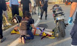 Kamyonetin çarpıp kaçtığı motosikletli yaralandı