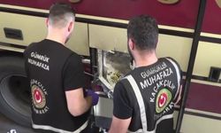 Kapıkule Sınır Kapısı’nda bir otobüste 87 kilo 752 gram uyuşturucu ele geçirildi