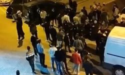 Kaza sonrasında iki aile birbirine girdi; o anlar kamerada