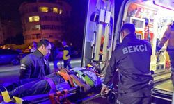 Köprüden beton zemine düştü, vinçle kurtarıldı