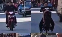 Motosikletin önünü kaldırdı, 41 bin TL ceza yedi