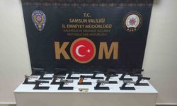 Polis araca zulalanmış 17 tabanca ele geçirdi
