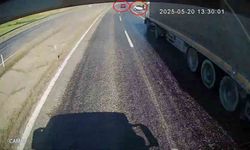 Şerit ihlalinin kazaya neden olduğu anlar kamerada