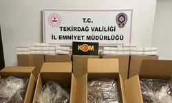 Tekirdağ’da yarım ton tütün ve binlerce makaron ele geçirildi