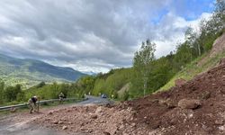 Ardahan-Posof kara yolunda toprak kayması