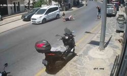 Bodrum’da aracın çarptığı yaşlı adam yaralandı: Kaza anı kamerada