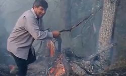 Edirne’de Meriç Nehri kenarındaki adacığa atılan çöplerden yangın çıktı