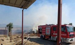 Edremit’te besi çiftliğinde yangın paniği