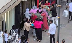 Karabük’te kadınların saç saça kavgası kamerada