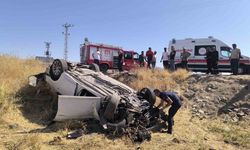 Mardin’de şarampole devrilen otomobilin sürücüsü yaralandı