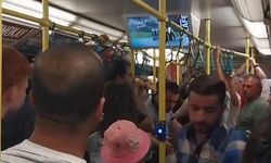 Metroda yer verme tartışması çıktı, ortalık karıştı...