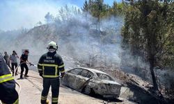 Araçta sıkışan baba yanarak can verdi, anne ile oğlu yaralandı
