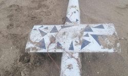 Sahile balık değil, savaş bölgesinde kullanıldığı düşünülen hava aracı vurdu