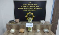 Siverek’te 32 kilo esrar ele geçirildi