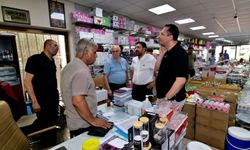 Başkan Eşki'den Fincancılar Çarşısı’na ziyaret