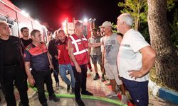 Başkan Tugay yangın bölgesinde açıklama yaptı: Yerleşim yerleri güvende