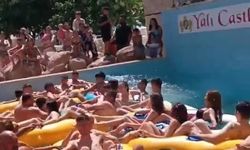 İzmir'de aquapark izdihamı! O görüntüler viral oldu