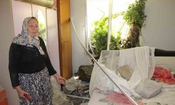 Amasya’da istinat duvarı evin üzerine çöktü