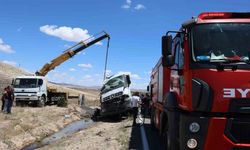 Nevşehir’de beton mikseri devrildi: 1 yaralı