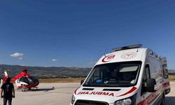 Tokat’ta parmakları kopan çocuk, helikopterle Ankara’ya sevk edildi