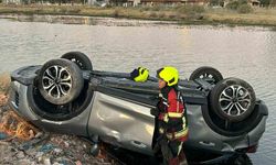 Yol dışına savrulan otomobil takla attı, sürücü kayıp