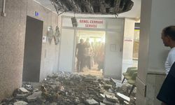 Denizli Devlet Hastanesi’nde korkutan tavan çökmesi