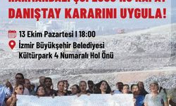 Harmandalı çöplüğü için basın açıklaması