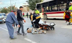 Belediye otobüsü çarptı...Metrelerce savruldu