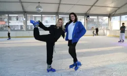 Buz pisti ve festival alanına büyük ilgi