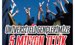 Üniversiteli gençlere 5 milyon TL’lik destek