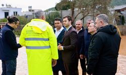 Belediye Başkanı Mandalinci su taşkınlarını yerinde inceledi