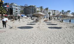 Kuşadası plajlarında sezon hazırlığı başladı