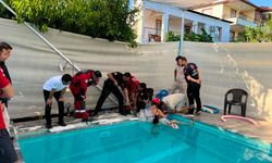 Havuzda sıkışan 4 yaşındaki çocuk kurtarıldı