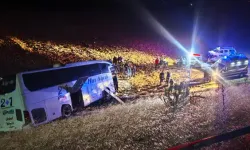 Amasya’da yolcu otobüsü şarampole uçtu