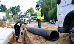 Bodrum 'da yağmur suyu hattı çalışmaları devam ediyor