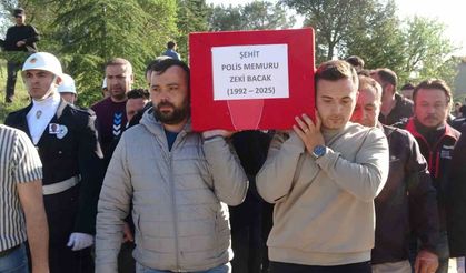 Şehit Polis Memuru Zeki Bacak, Uşak’ta son yolculuğuna uğurlandı