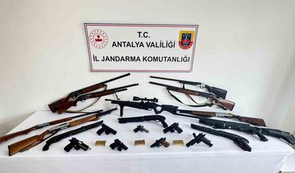 Alanya’da silah kaçakçılarına eş zamanlı operasyon
