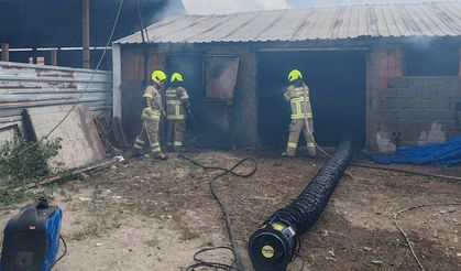 Balıkesir’de ahırda çıkan yangında 42 küçükbaş hayvan telef oldu