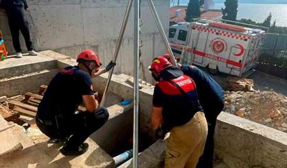 İzmir’de kuyuya düşen yaşlı kadın kurtarıldı