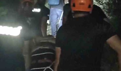 5 metre yükseklikten mağaraya düşen genç kurtarıldı