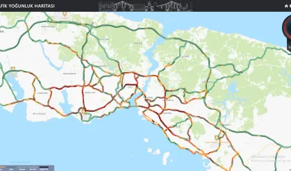 İstanbul’da Trafik Yoğunluğu Yüzde 90’a Dayandı