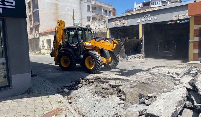 Söke’de yol yenileme çalışmaları devam ediyor