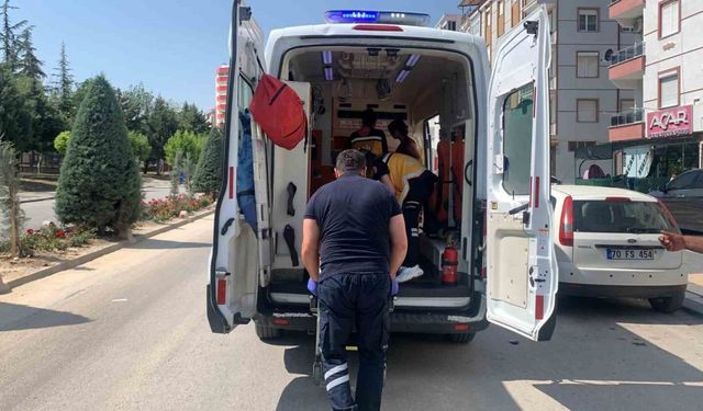 Karaman’da devrilen motosikletin sürücüsü yaralandı