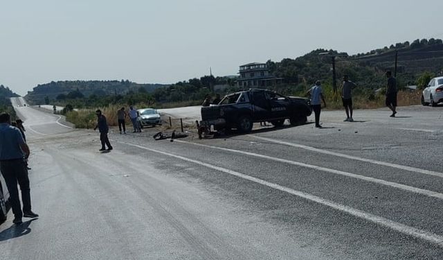 Takla atan kamyonette 1 ölü, 2 yaralı