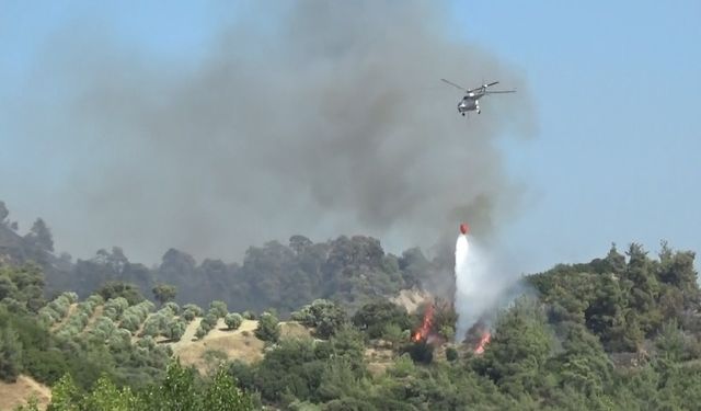 Manisa’daki alevlere 5 uçak ve 7 helikopterle müdahale
